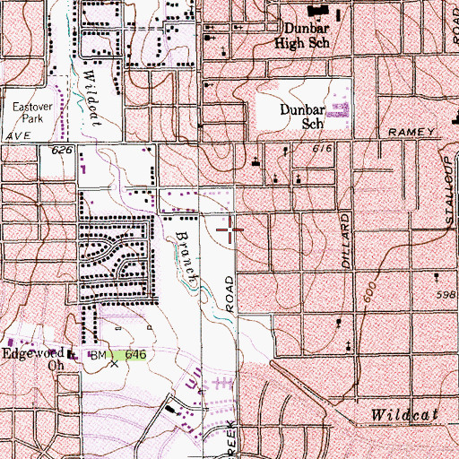 Topographic Map of Aletheia Temple Church, TX