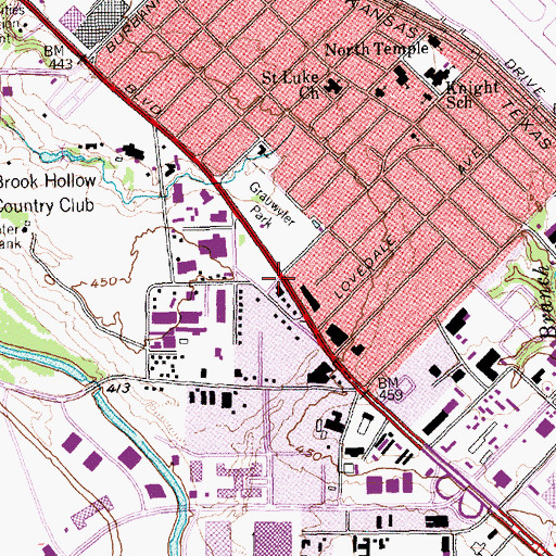 Topographic Map of All Peoples Assembly of God Church, TX