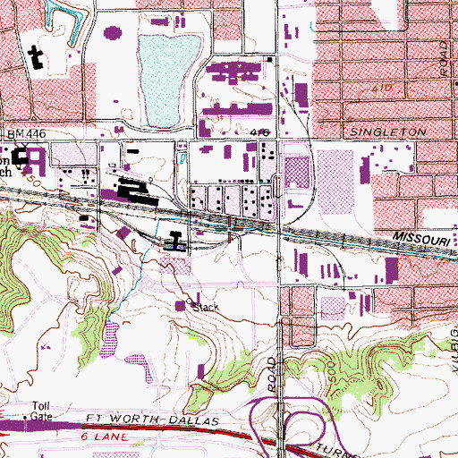 Topographic Map of Allen Addition Church, TX