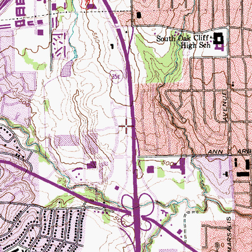 Topographic Map of Alpha and Omega Sanctuary, TX