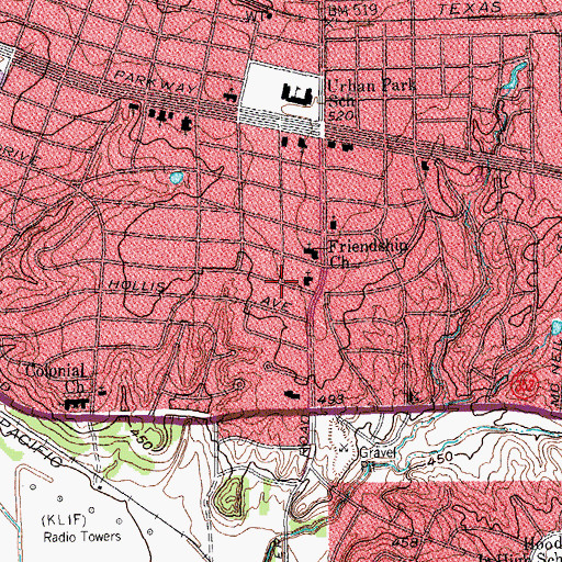 Topographic Map of Bartimaeus Baptist Temple, TX