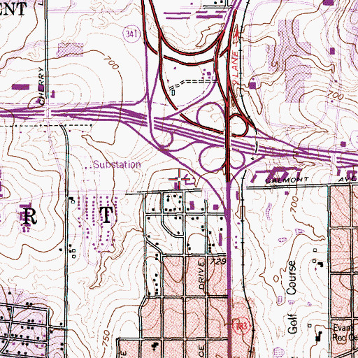 Topographic Map of Believers Fellowship Bible Church, TX
