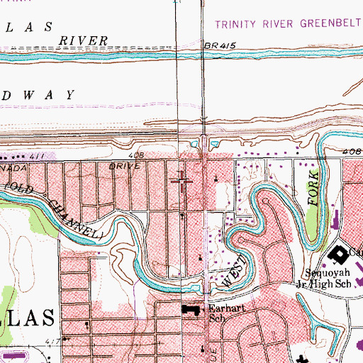 Topographic Map of Believers Tabernacle, TX