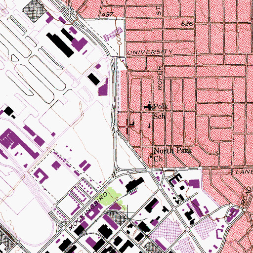 Topographic Map of Bethany Missionary Baptist Church, TX