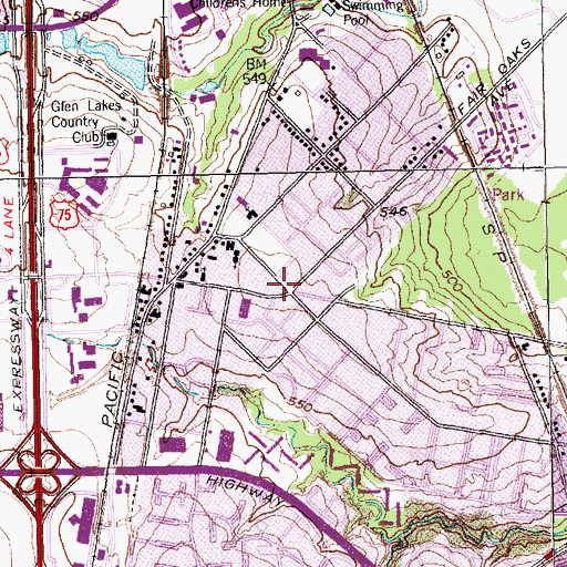 Topographic Map of Bethel Flora Church, TX