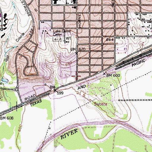 Topographic Map of Bethel Temple Church of God in Christ, TX