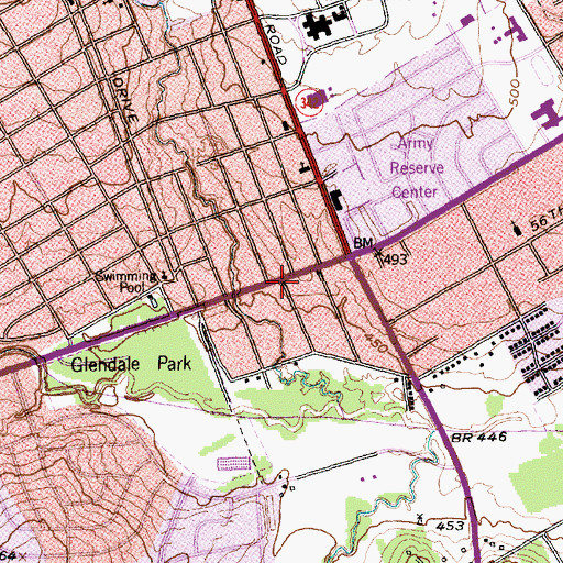 Topographic Map of Bethesda Community Church, TX