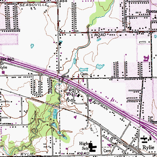 Topographic Map of Bethlehem Baptist Church, TX