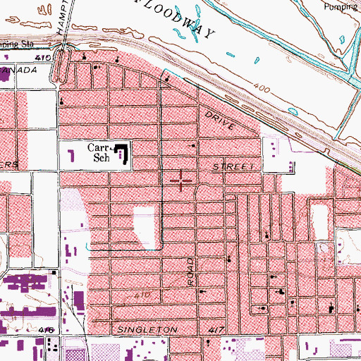Topographic Map of Bethlehem Pentecostal Church, TX