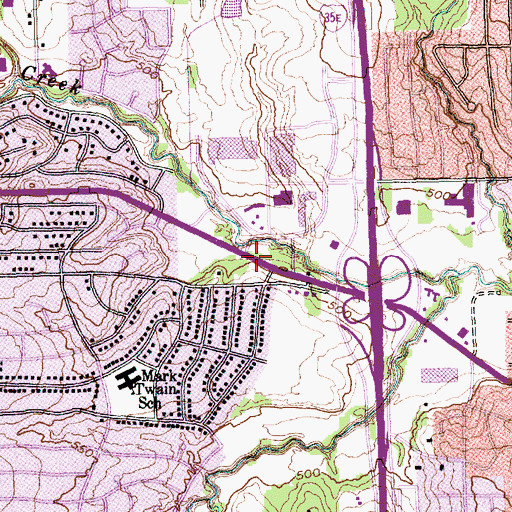 Topographic Map of Brotherhood of the Cross Church, TX