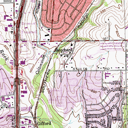 Topographic Map of Buddhist Center of Dallas, TX