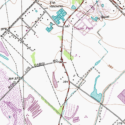 Topographic Map of Calvary Assembly of God Church, TX