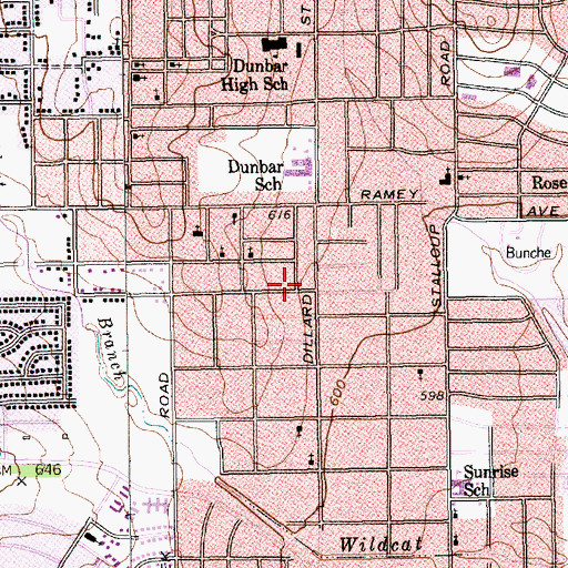 Topographic Map of Carter Temple of New Jerusalem, TX