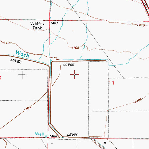 Topographic Map of Fye Airstrip (historical), AZ
