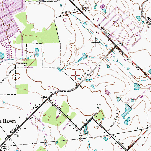 Topographic Map of Interchange 482, TX