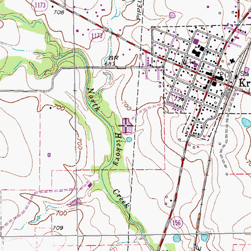 Topographic Map of City of Crum Wastewater Treatment Facility, TX