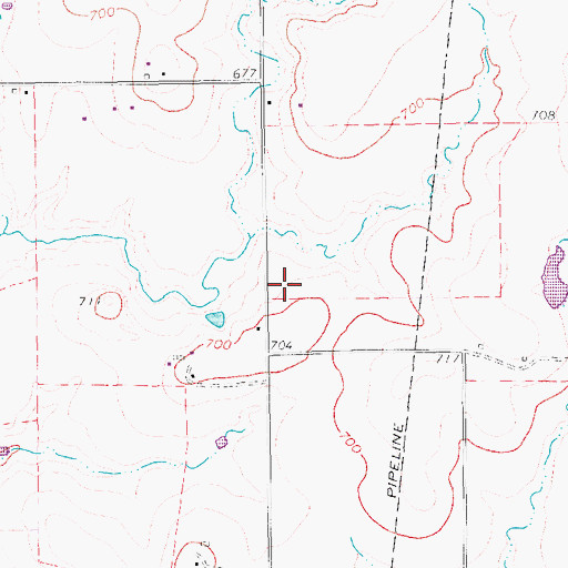 Topographic Map of City of Denton Water Treatment Facility, TX