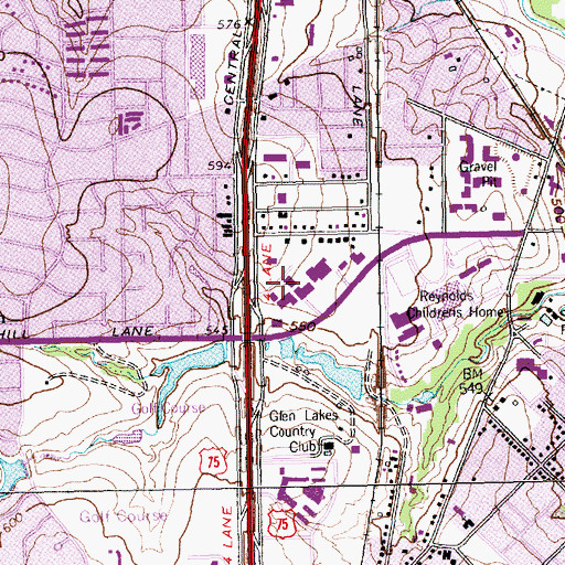 Topographic Map of Corner Shopping Center, TX