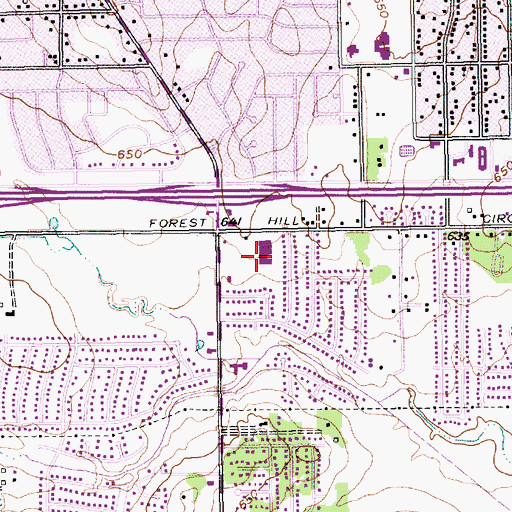 Topographic Map of Forest Hill Shopping Center, TX