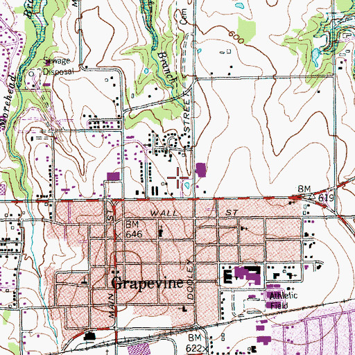 Topographic Map of Northwest Crossing Shopping Center, TX