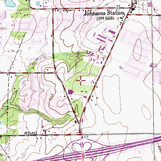 Topographic Map of Parks at Arlington Shopping Center, TX