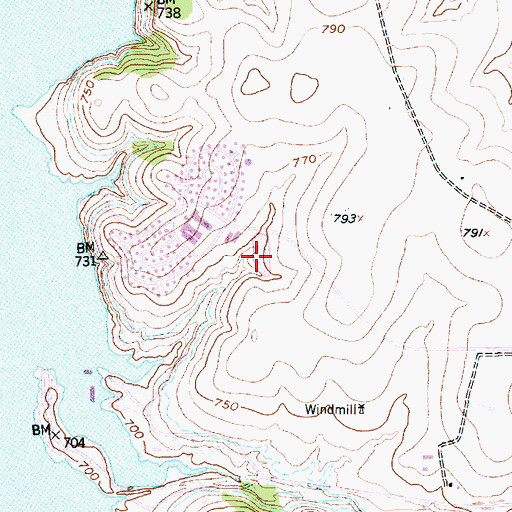 Topographic Map of Saint Francis Village Water Treatment Facility, TX