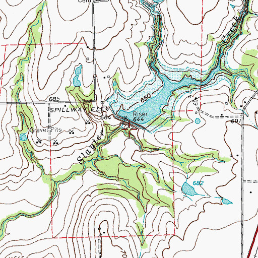 Topographic Map of Slayer Creek Wastewater Treatment Plant, TX