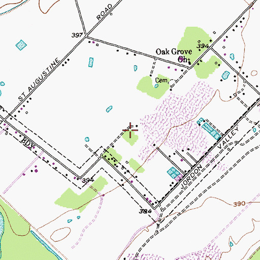 Topographic Map of Ten Mile Creek Wastewater Treatment Plant, TX