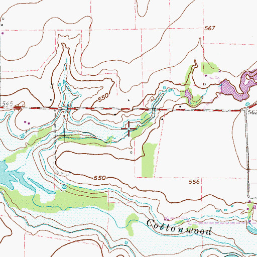 Topographic Map of Town of Little Elm Water Treatment Facility, TX