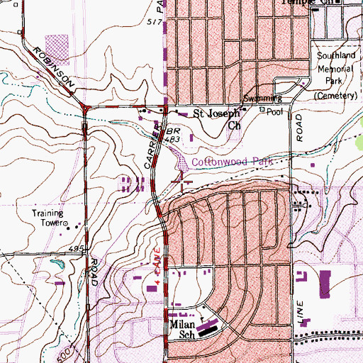 Topographic Map of Trinity River Water Authority, TX