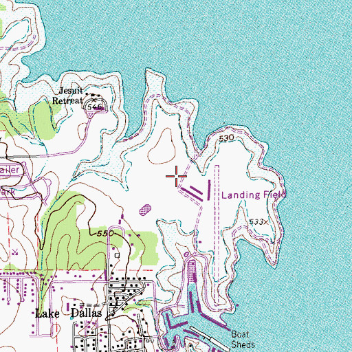 Topographic Map of Upper Trinity Regional Water Treatment Facility, TX