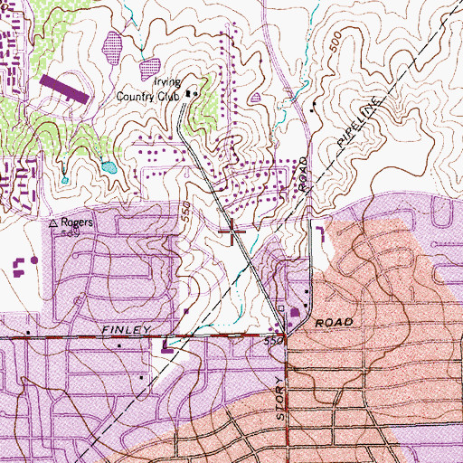 Topographic Map of Carl Range Post Office, TX