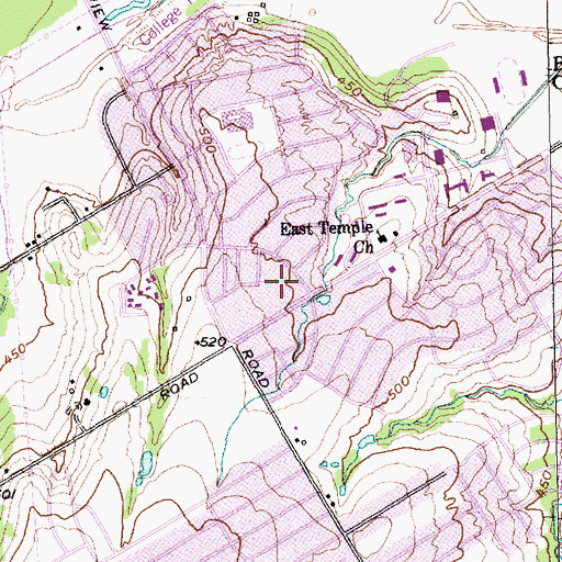 Topographic Map of Highland Hills Dallas Post Office, TX