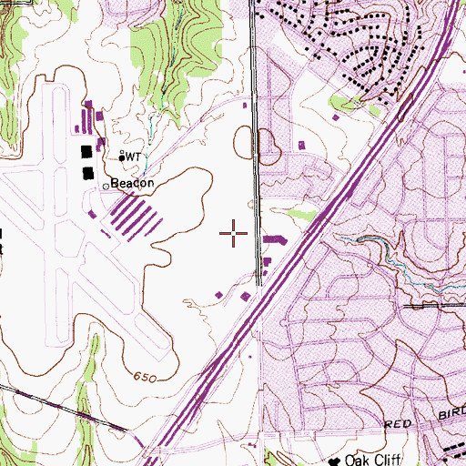 Topographic Map of Joe Pool Post Office, TX