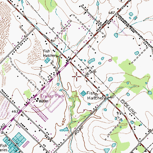 Topographic Map of Seagoville Post Office, TX
