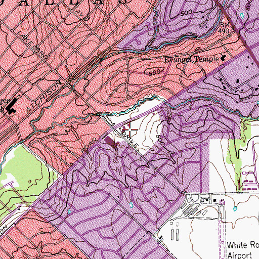 Topographic Map of Medrano Post Office, TX