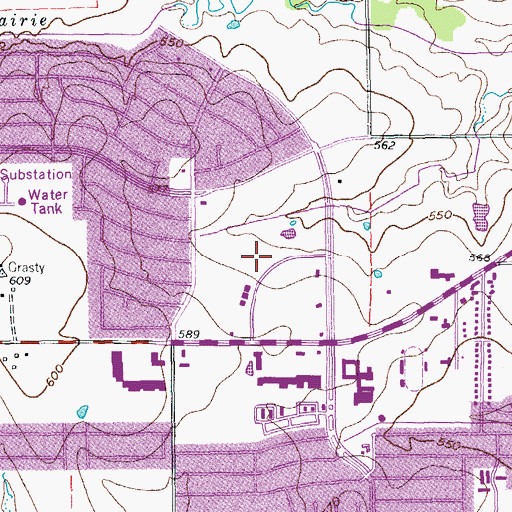 Topographic Map of Lewisville Post Office, TX