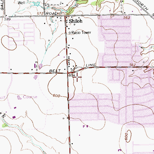 Topographic Map of North Garland Post Office, TX