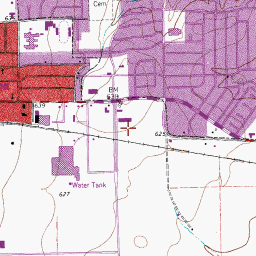 Topographic Map of Plano Post Office, TX