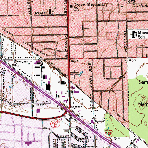 Topographic Map of Pleasant Grove Post Office, TX