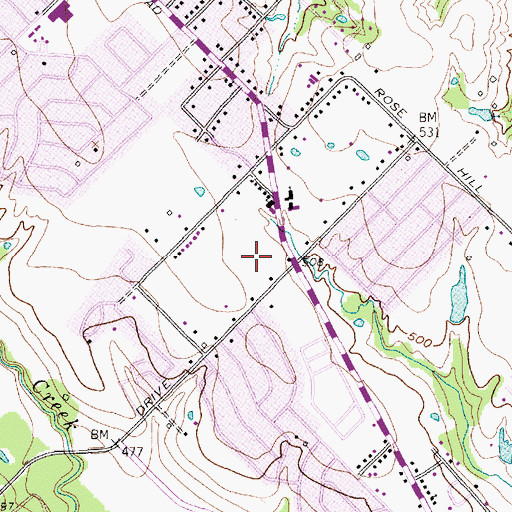 Topographic Map of South Garland Post Office, TX