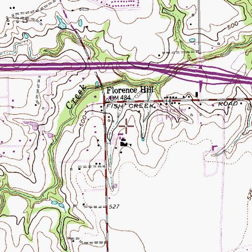 Topographic Map of Westchester Post Office, TX