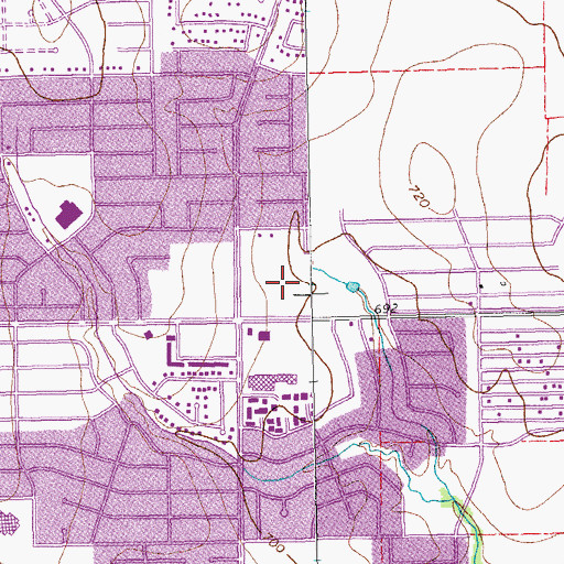 Topographic Map of Wildcat Post Office, TX