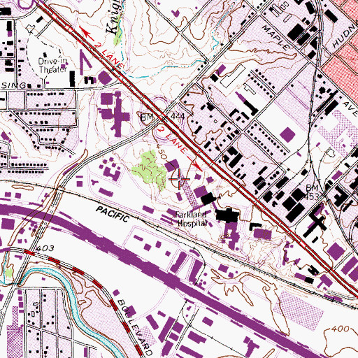 Topographic Map of University of Texas Southwest Medical Center Contract Postal Unit, TX
