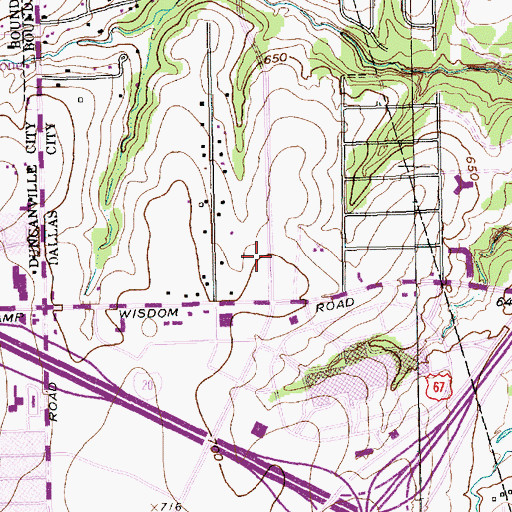 Topographic Map of A W Brown Fellowship Charter School, TX
