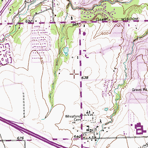 Topographic Map of Arbor Acre School, TX