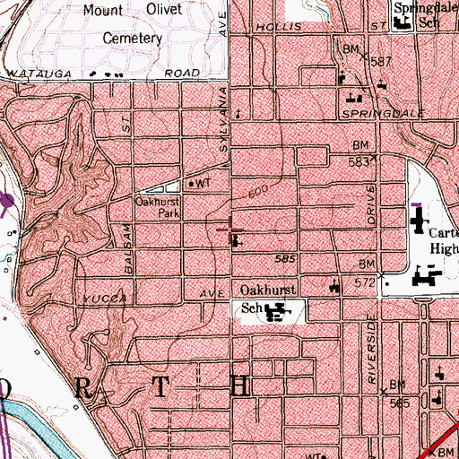 Topographic Map of Iglesia Cristiana Camino Depaz, TX
