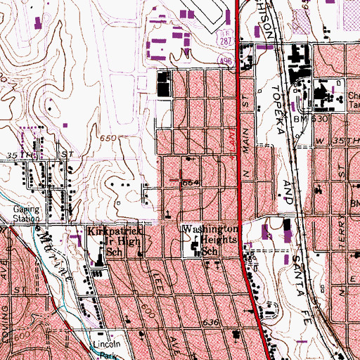 Topographic Map of Iglesia Manantial de Vida, TX