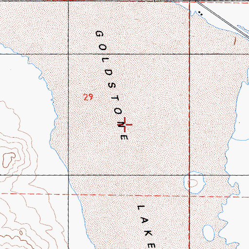 Topographic Map of Goldstone Lake, CA
