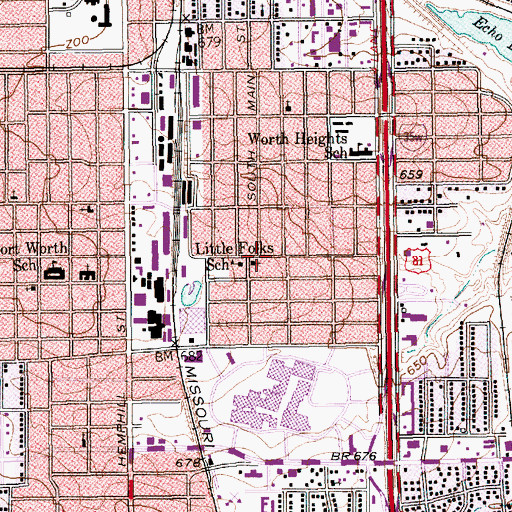 Topographic Map of Immaculate Heart of Mary Church, TX